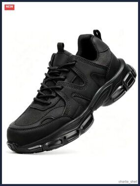 Steel Toe Cushioned Safety Work Shoes Breathable Lightweight Unisex